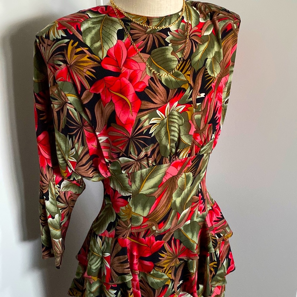 ‘80s 3/4 sleeved dress